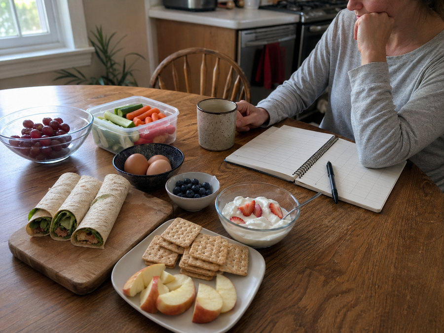 Low-effort meal planning setup for a real-life week