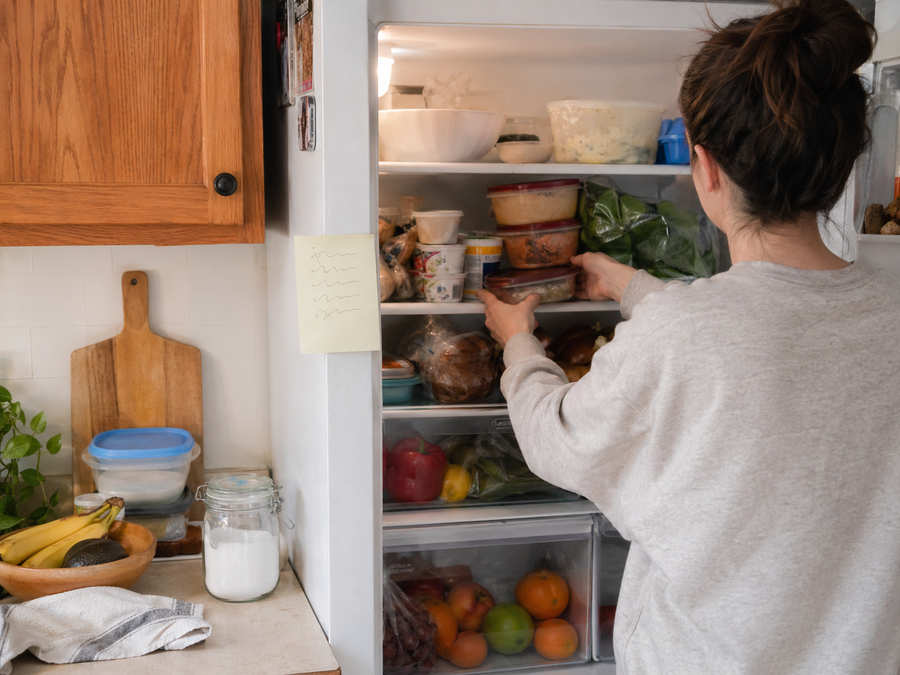 Simple pantry and fridge reset in a lived-in kitchen