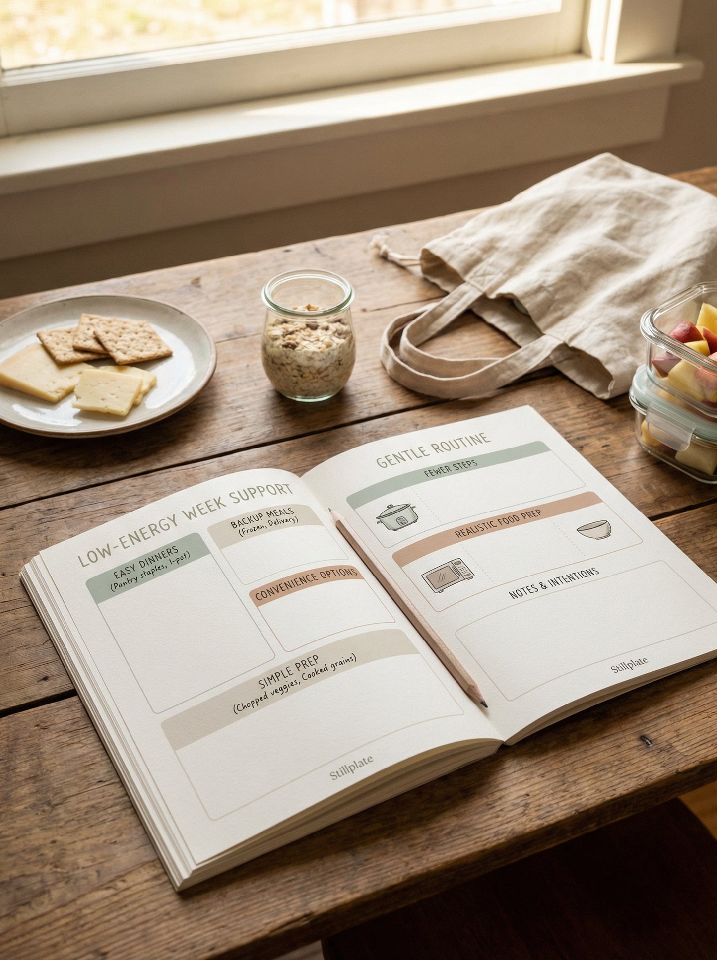 Low-energy week printable meal prep worksheets for overwhelmed adults